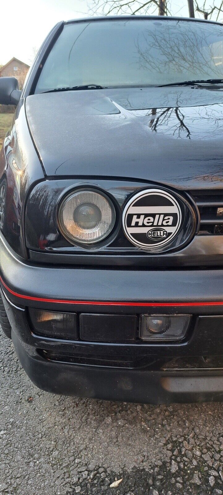 2x Hella Dual Round Headlight Covers Caps VW GOLF MK3 GTI 16V VR6