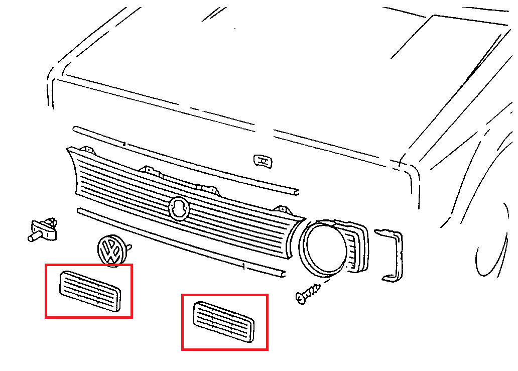 Volkswagen Golf Mk1 Front Grille