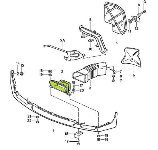 Cow Catcher Brake Duct Front Bumper Intake E30, 325iS, 325eS