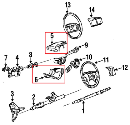 Volkswagen Golf Jetta MK3 Steering column Trim Cover
