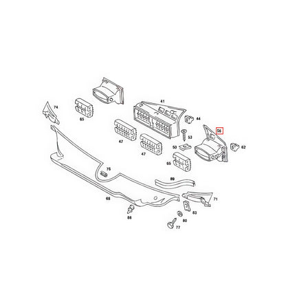 Mercedes 190 W201 Left Frame ventilation grille