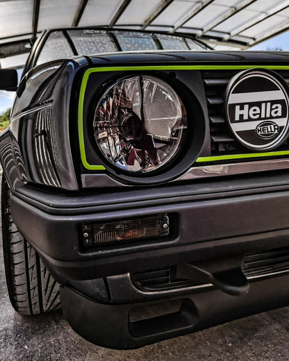 2x Hella Style Headlight Covers Caps VW GOLF 2 MK2 GTI GTD16V G60 Rallye