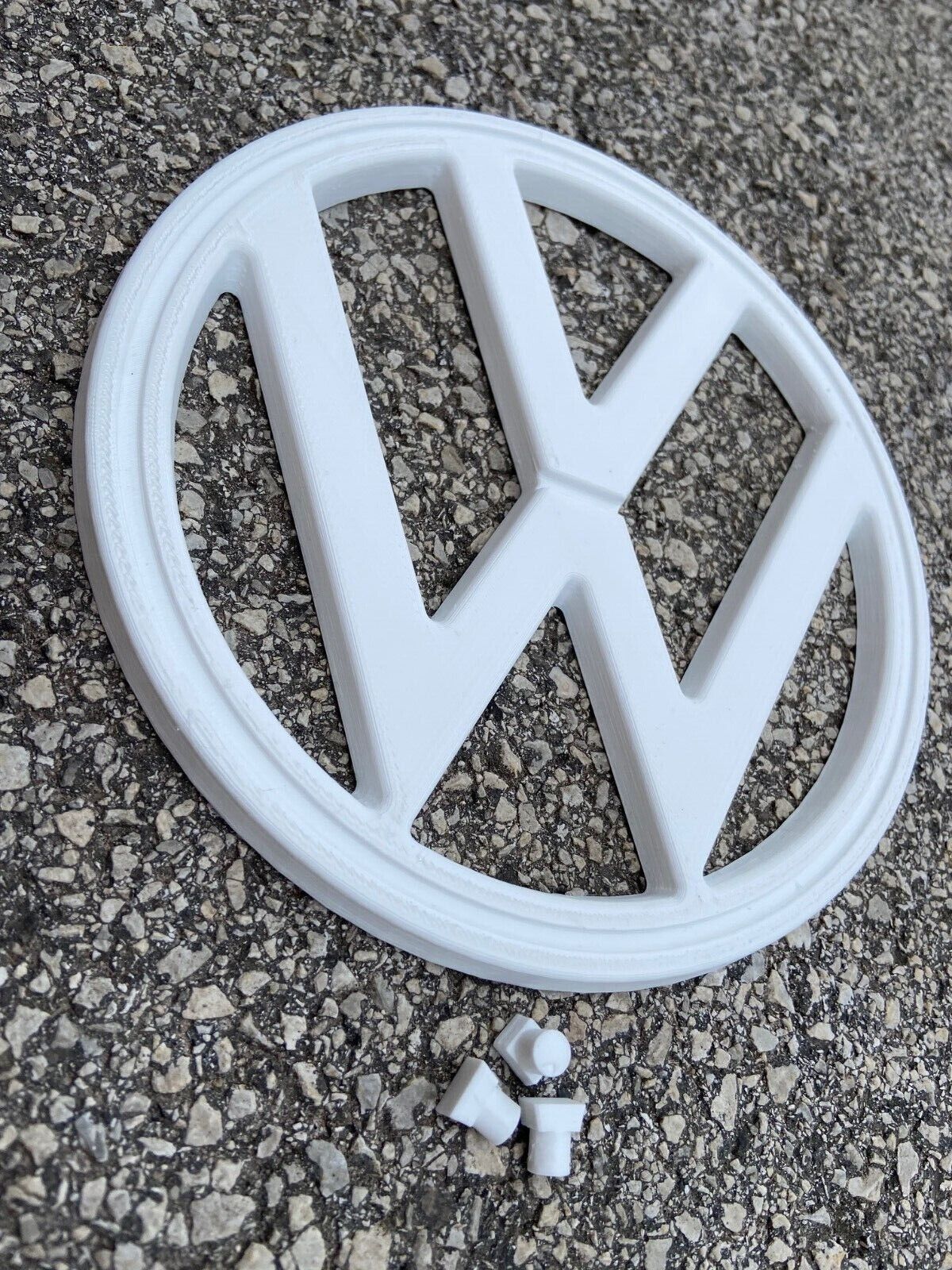 Rare 1960's ORIGINAL Volkswagen VW T1 Van Bus Front Emblem 9 7/8" OEM Look