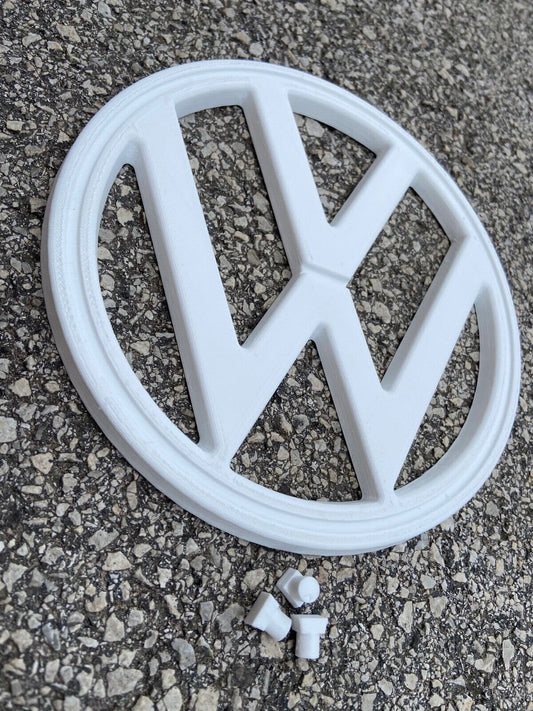Rare 1960's ORIGINAL Volkswagen VW T1 Van Bus Front Emblem 9 7/8" OEM Look