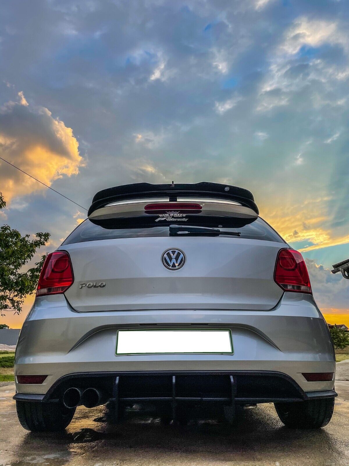 3x Rear Bumper Diffuser Spoiler Lip For Volkswagen VW Polo GTI/Look 2011-2018